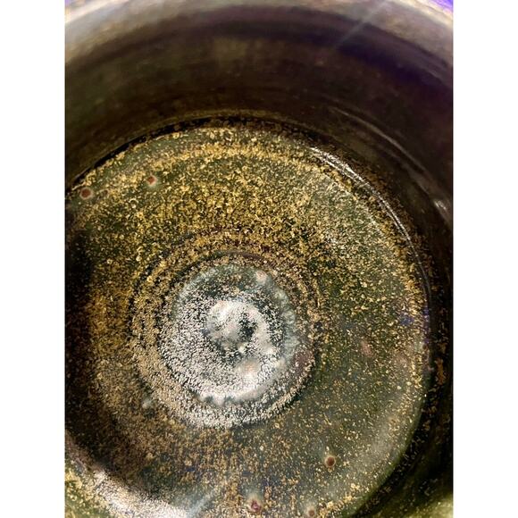 Brad Tucker Cedar Creek Pottery Green Ribbed Bowl-Handmade NC Studio Art-Glaze - Picture 8 of 8